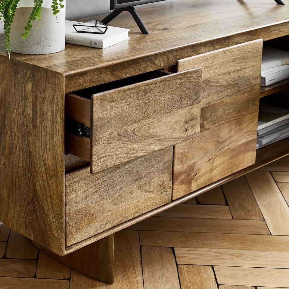 Anton Solid Wood Media Console (173 cm) west elm Australia